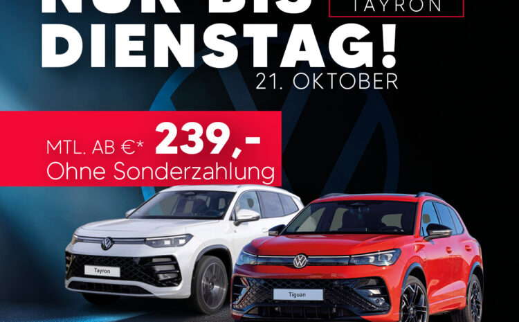  Tiguan & Tayron Schnellsparer Aktion