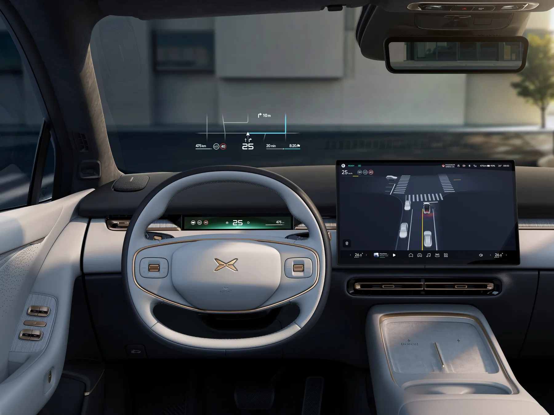 Digitales Cockpit des XPENG P7+